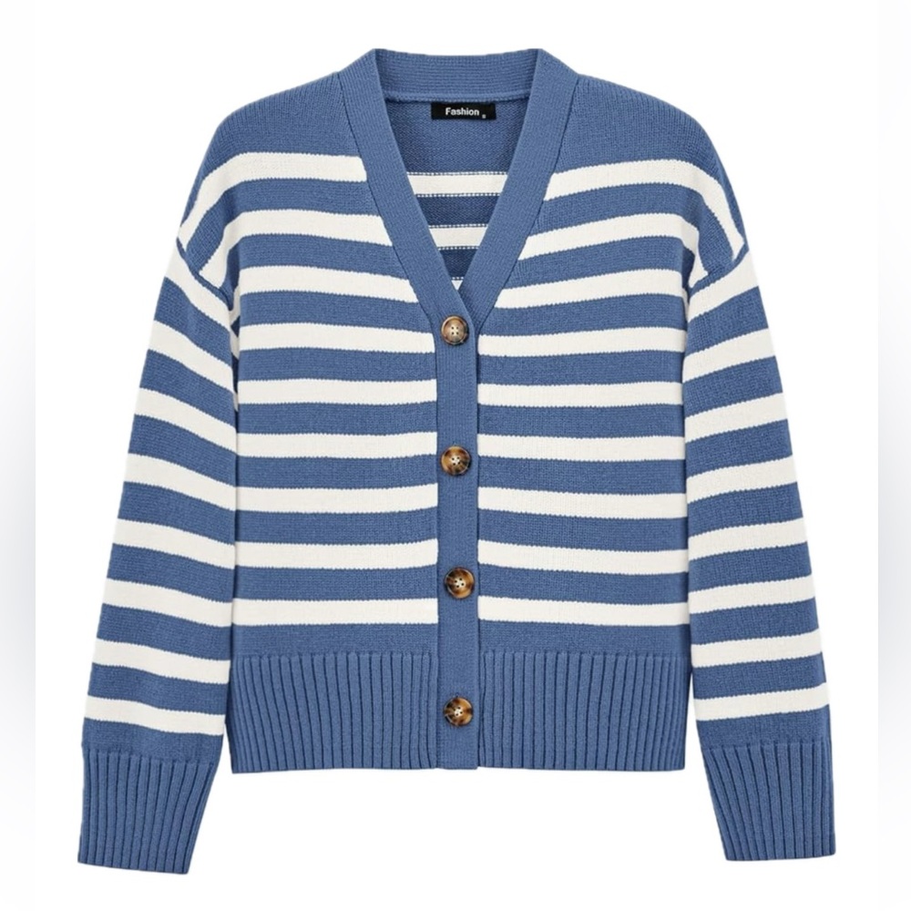 Blue Striped Sweater